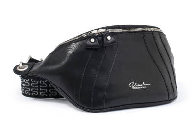 Vegan leather belt bag Blackberry